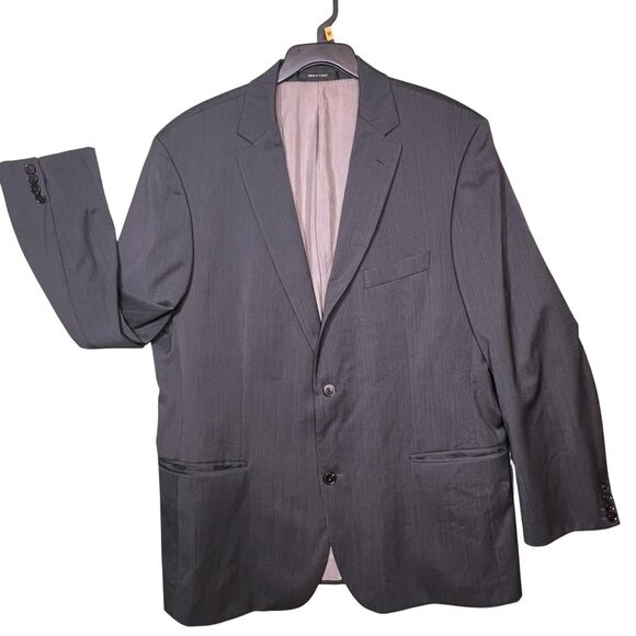 Hugo Boss Blazer Mens 44 Large Gray Stretch Virgin Wool Two Button Suit Jacket - Picture 13 of 13